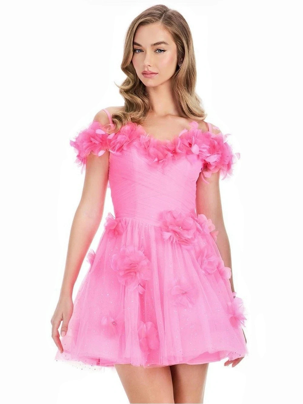 Ashley Lauren (4818 in Hot Pink) NWT absolutely beautiful mini dress